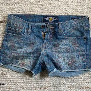 Floral Riley Denim Shorts